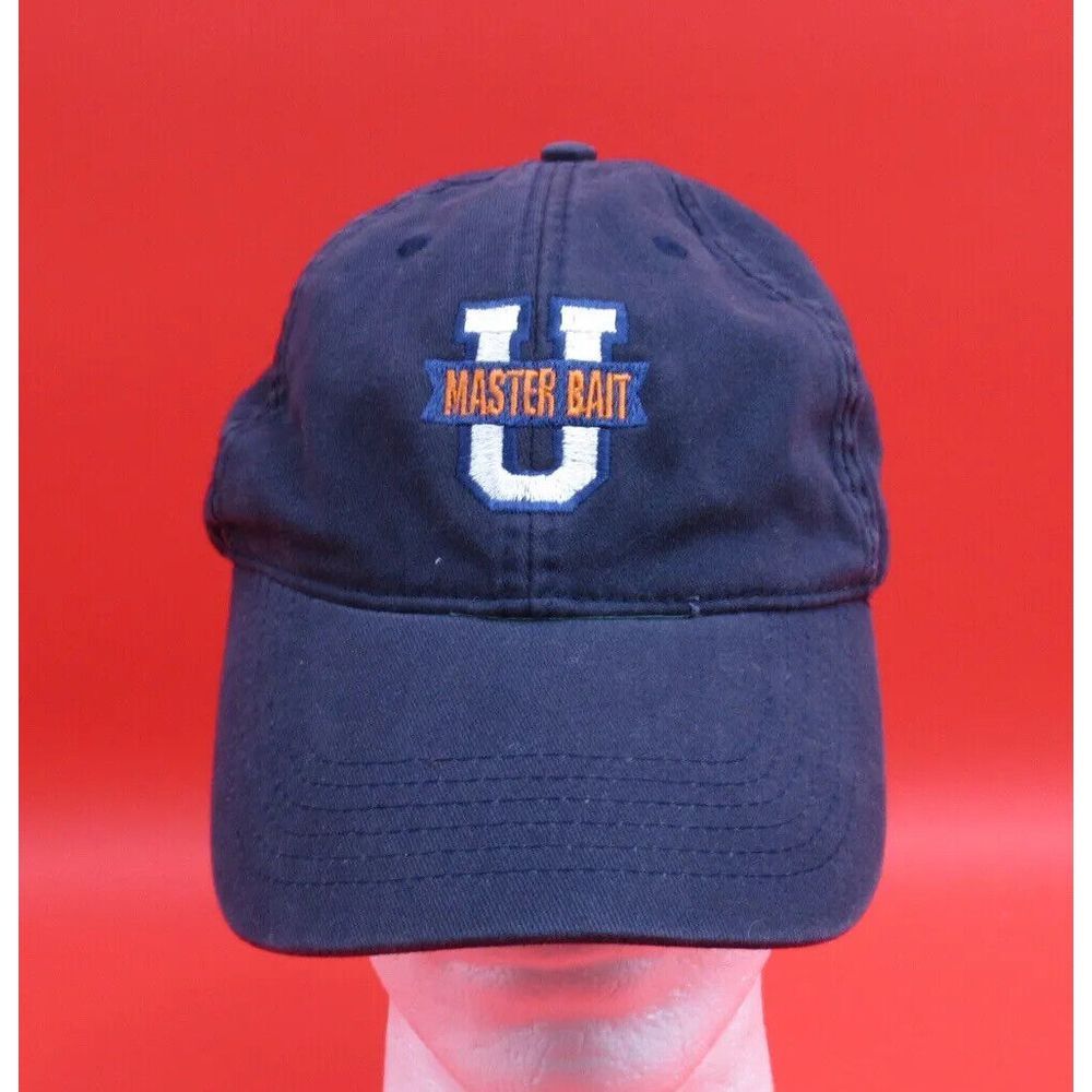 Master Bait U Funny Navy Blue‎ Baseball Trucker Hat Adjustable Fishing Cap